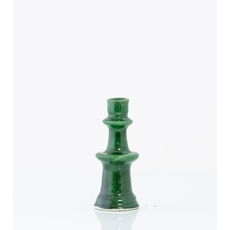 Bougeoir marocain type Tamegroute - vert - petit modèle
