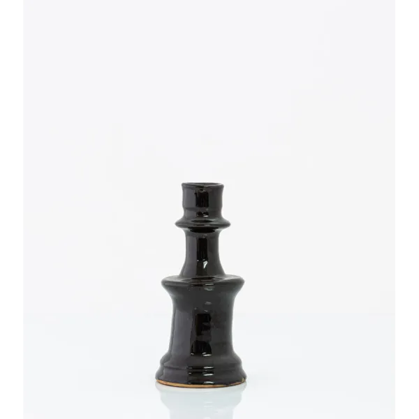 Bougeoir marocain type Tamegroute - noir - petit modèle
