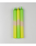 Dip Dye * Twilight Glow | Ø 2,1 cm - H 20 cm | Pack de 3 | Collection Fluo Électrique | Bougies Naturelles colorées