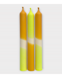 Ocre Solaire - Collection Terres cuites | Bougies Naturelles colorées | Ø 2,1 cm x H 20 cm | Pack de 3