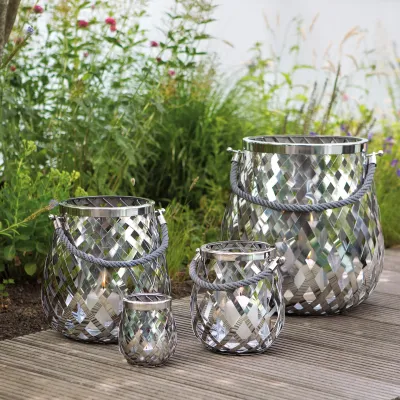 Lanterne OTIS en acier inoxydable - H 24 cm