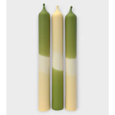 Herbe Douce – Bougies pastel Vert Olive & Crème