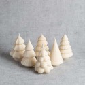 Pack 6 bougies sapins de Noël – naturelles & artisanales en cire de colza