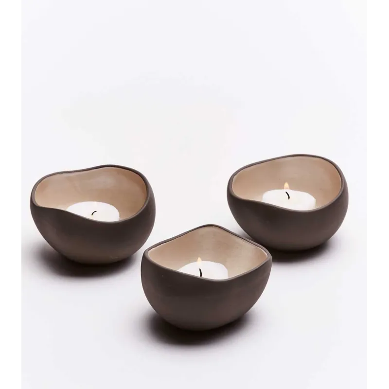 Bougeoirs Pearl (x3)