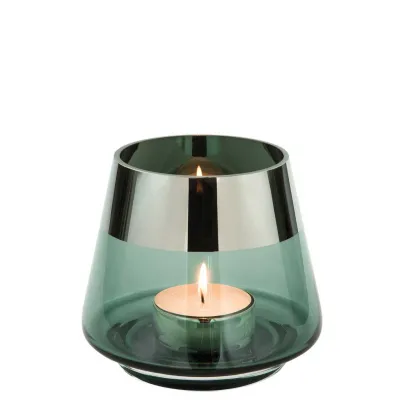 Photophore design JONA turquoise petit format