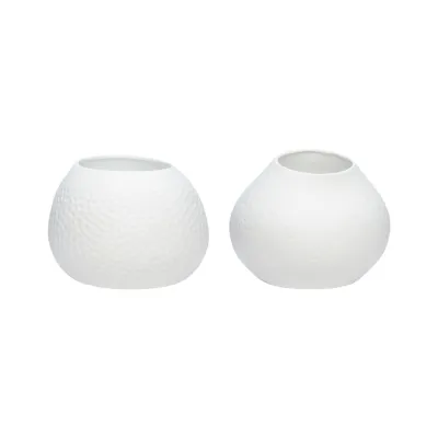 Photophore en porcelaine blanc (par 2)